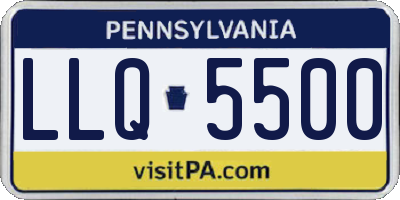 PA license plate LLQ5500