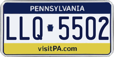PA license plate LLQ5502