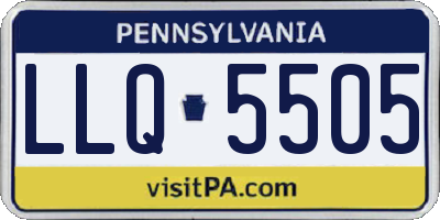 PA license plate LLQ5505