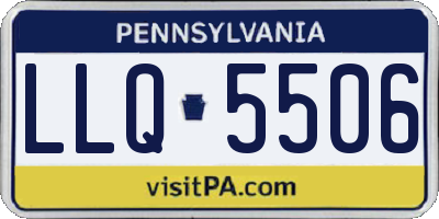 PA license plate LLQ5506