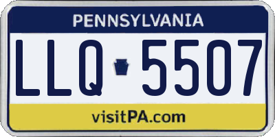 PA license plate LLQ5507