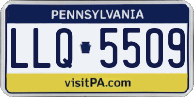 PA license plate LLQ5509