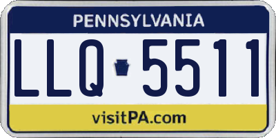 PA license plate LLQ5511