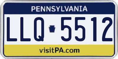 PA license plate LLQ5512