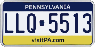 PA license plate LLQ5513