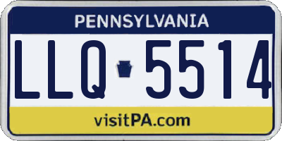 PA license plate LLQ5514