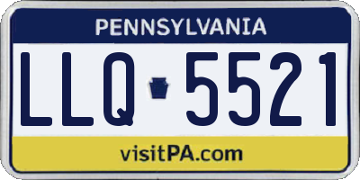 PA license plate LLQ5521