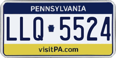 PA license plate LLQ5524