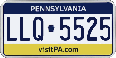 PA license plate LLQ5525