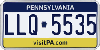 PA license plate LLQ5535