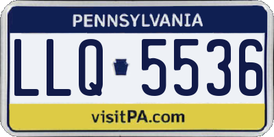 PA license plate LLQ5536