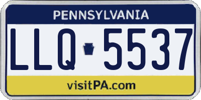 PA license plate LLQ5537