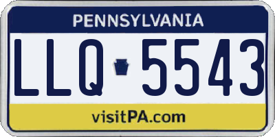 PA license plate LLQ5543