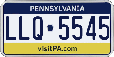 PA license plate LLQ5545