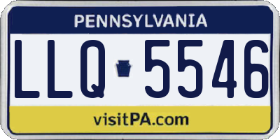 PA license plate LLQ5546