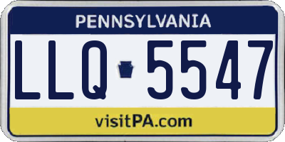 PA license plate LLQ5547