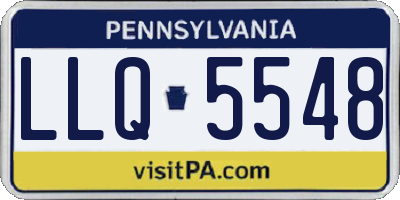 PA license plate LLQ5548