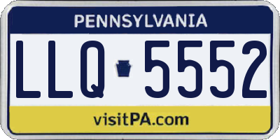 PA license plate LLQ5552