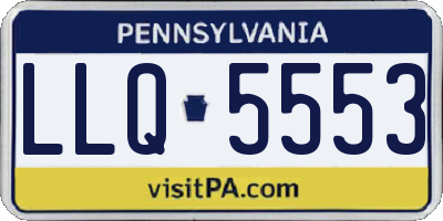 PA license plate LLQ5553