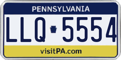 PA license plate LLQ5554