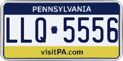 PA license plate LLQ5556