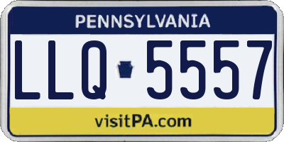 PA license plate LLQ5557