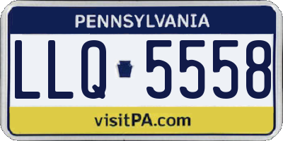 PA license plate LLQ5558