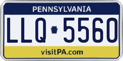 PA license plate LLQ5560