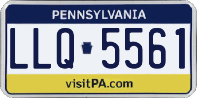 PA license plate LLQ5561