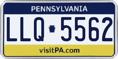 PA license plate LLQ5562