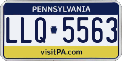 PA license plate LLQ5563