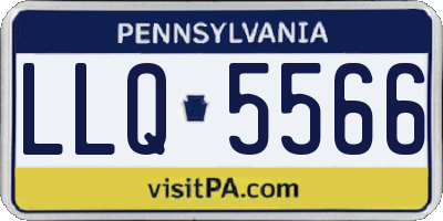PA license plate LLQ5566