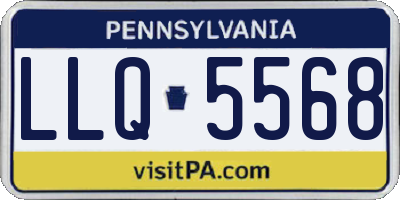PA license plate LLQ5568