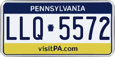 PA license plate LLQ5572