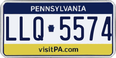 PA license plate LLQ5574