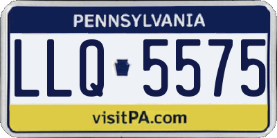 PA license plate LLQ5575