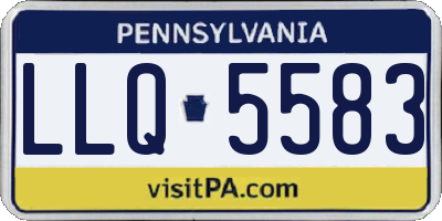 PA license plate LLQ5583
