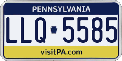 PA license plate LLQ5585
