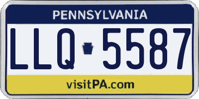 PA license plate LLQ5587
