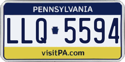 PA license plate LLQ5594