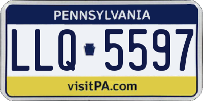 PA license plate LLQ5597