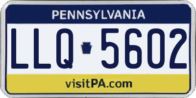 PA license plate LLQ5602