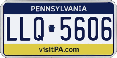 PA license plate LLQ5606