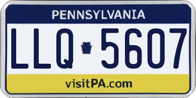 PA license plate LLQ5607