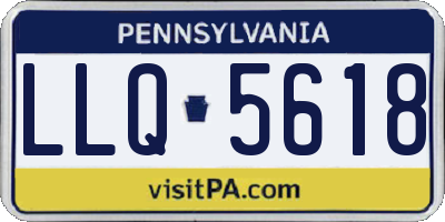 PA license plate LLQ5618