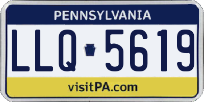 PA license plate LLQ5619