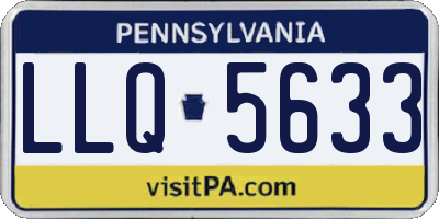 PA license plate LLQ5633