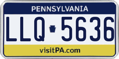 PA license plate LLQ5636