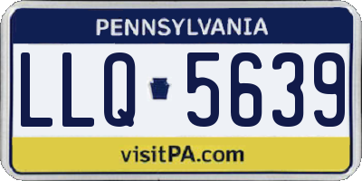 PA license plate LLQ5639