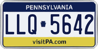 PA license plate LLQ5642